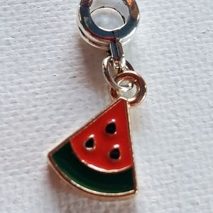 Charm. Silver and gold tone. NWOT.  Fits in Pandora snake chain Bracelet.